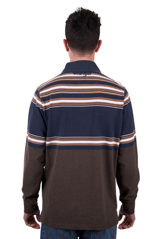 Wrangler Men's Nico Stripe Rugby