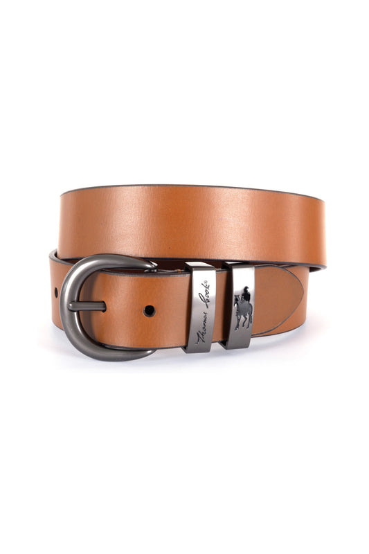 Thomas Cook Men's Gunmetal Twin Keeper Belt