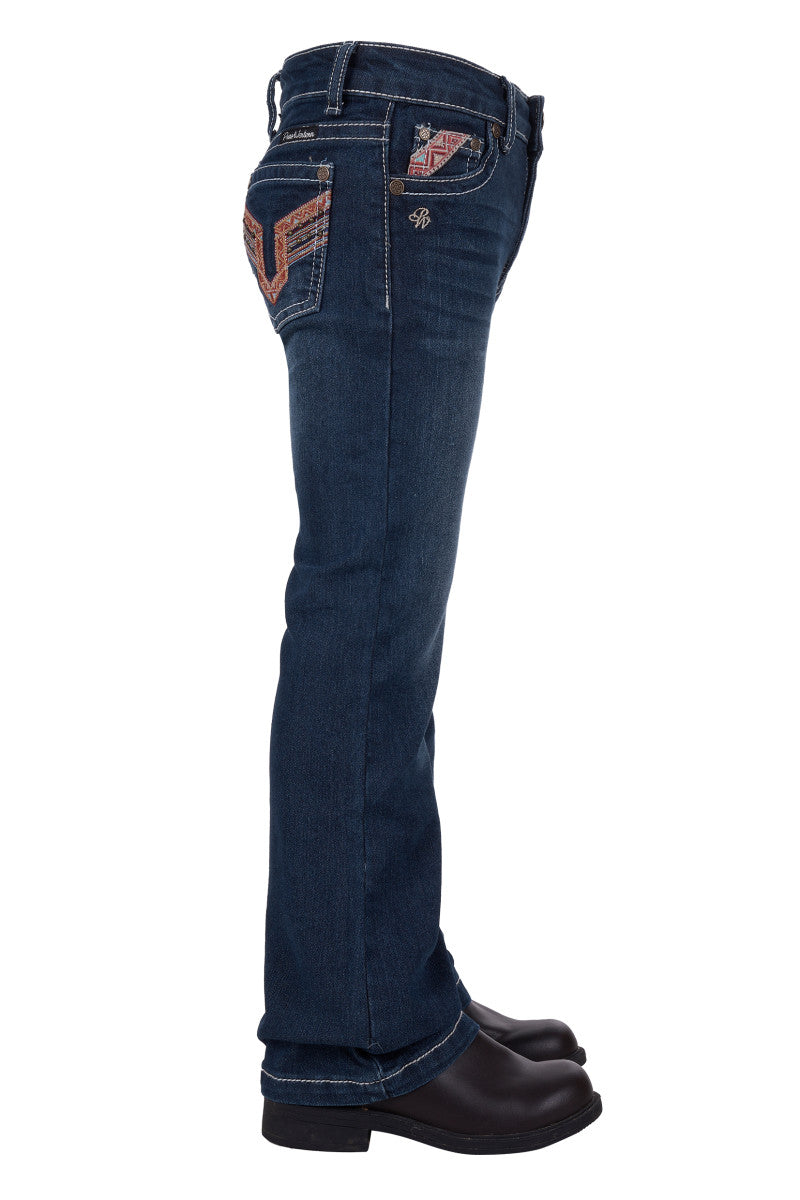 Pure Western Girls Aztec Bootcut Jean