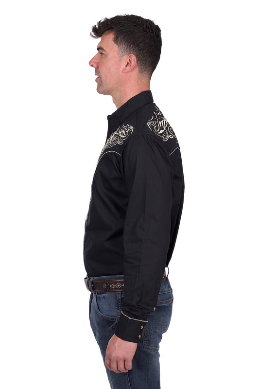 Wrangler Men's Carlos Embroidered L/S Shirt
