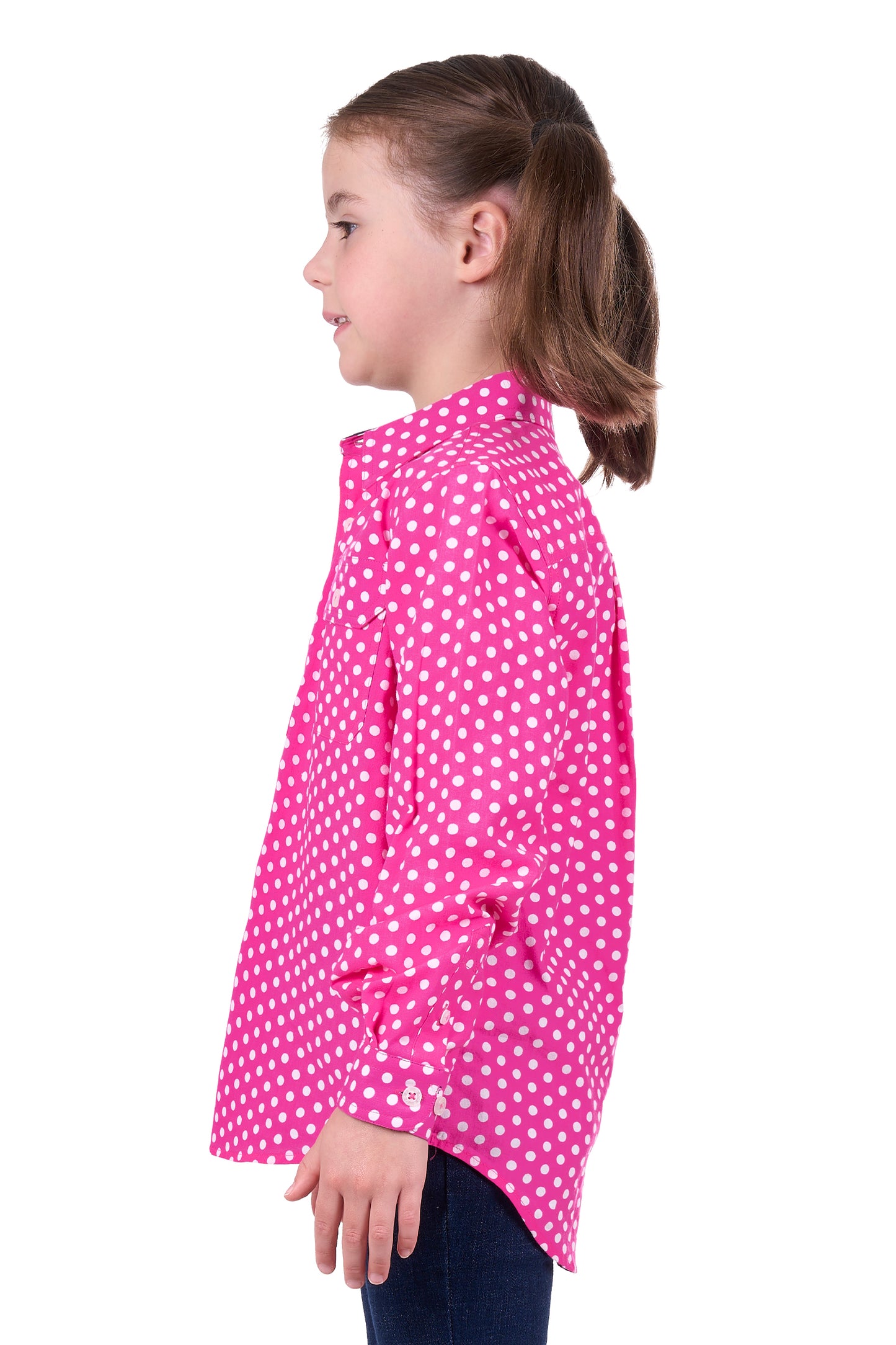 Hard Slog Kids Kelly Half Placket L/S Shirt