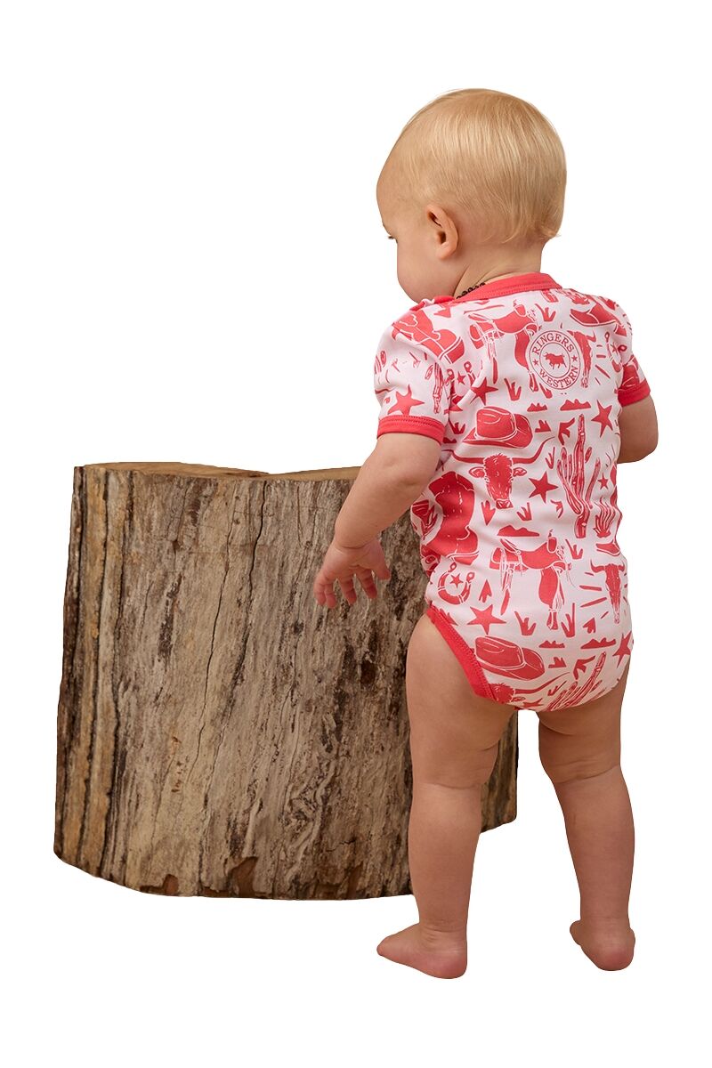 Ringers Western Babies Boot Scootin Ss Romper
