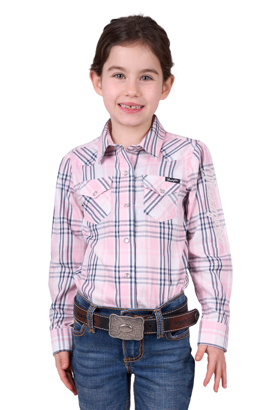 Wrangler Girls Phoebe Check L/S Shirt
