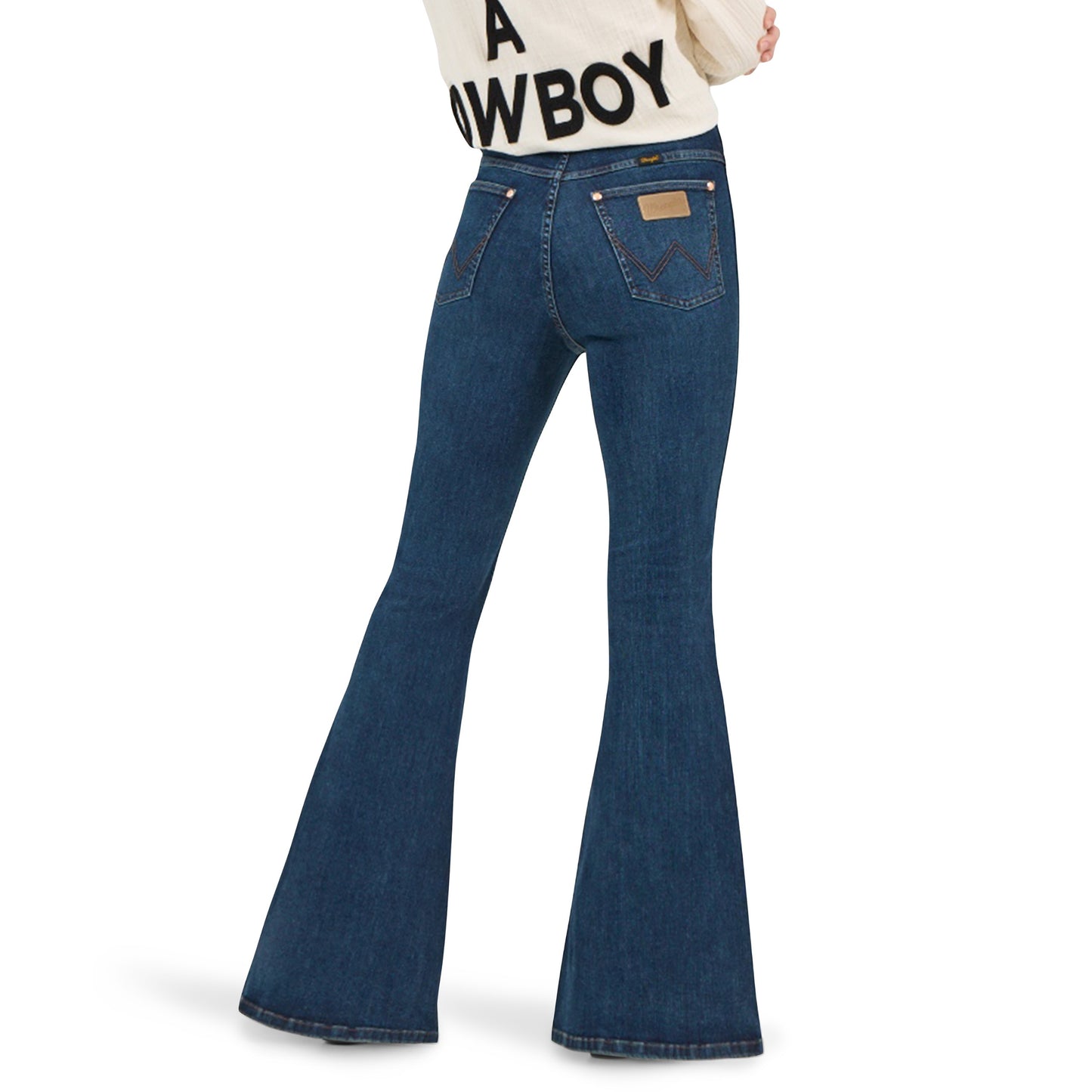 Wrangler x Lainey Wilson Women's Pull On Bell Bottom Jean - Dark Denim Wash