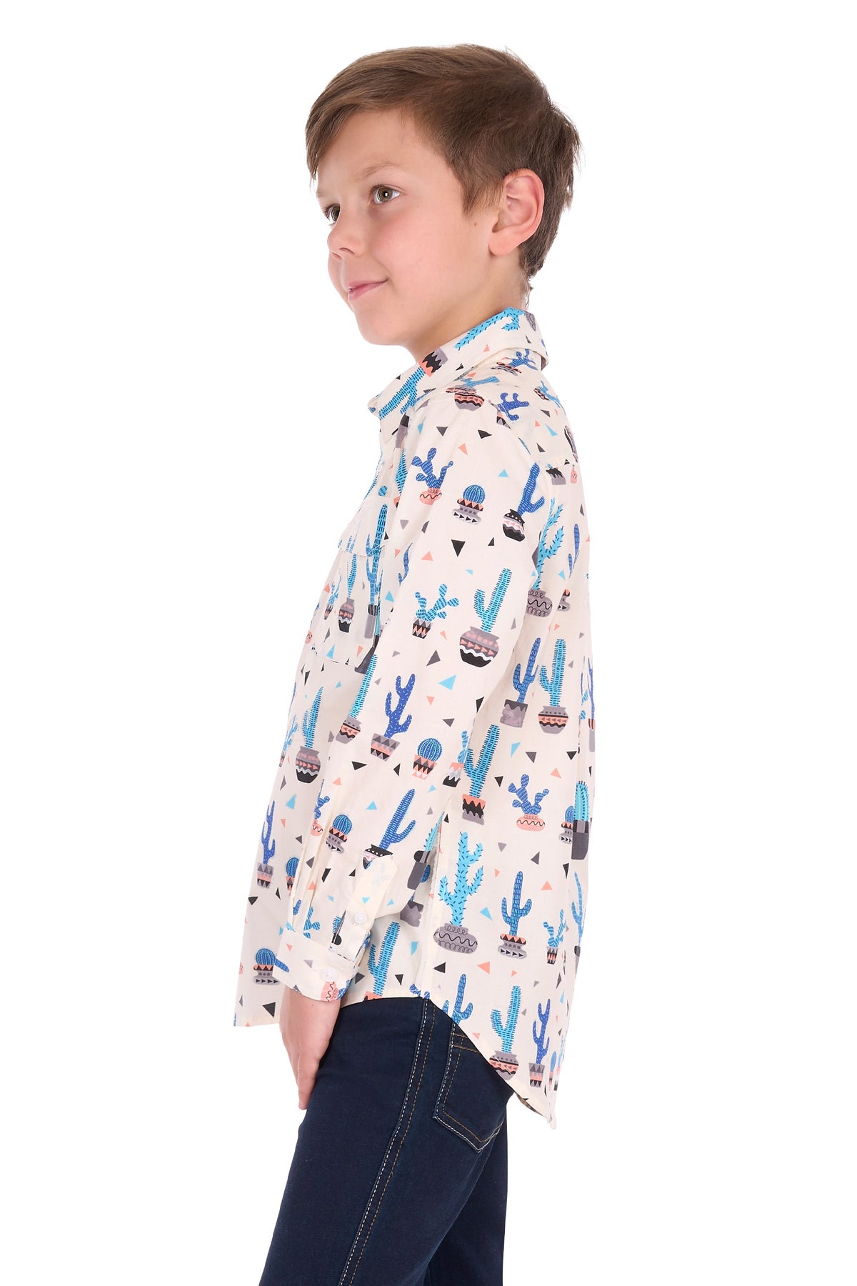 Hard Slog Kids Rocky Half Placket L/S Shirt