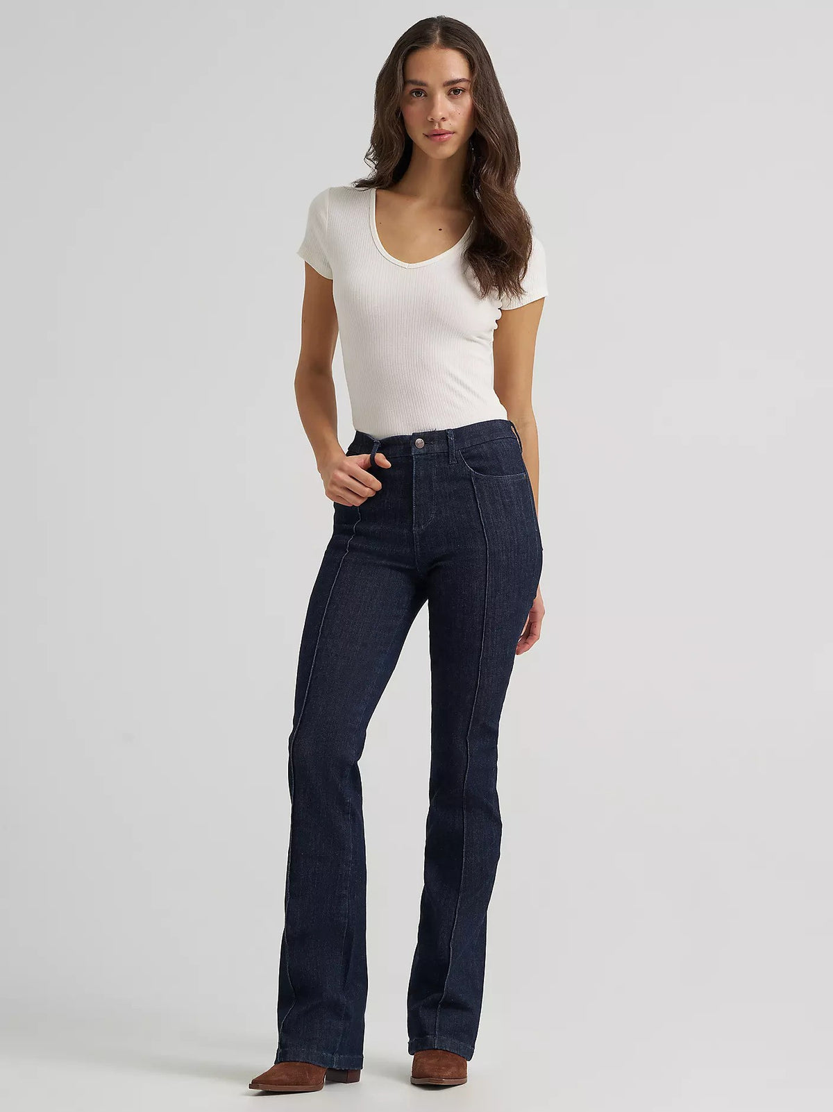 Wrangler Women's Bespoke Pintuck Bootcut Jean - 30L