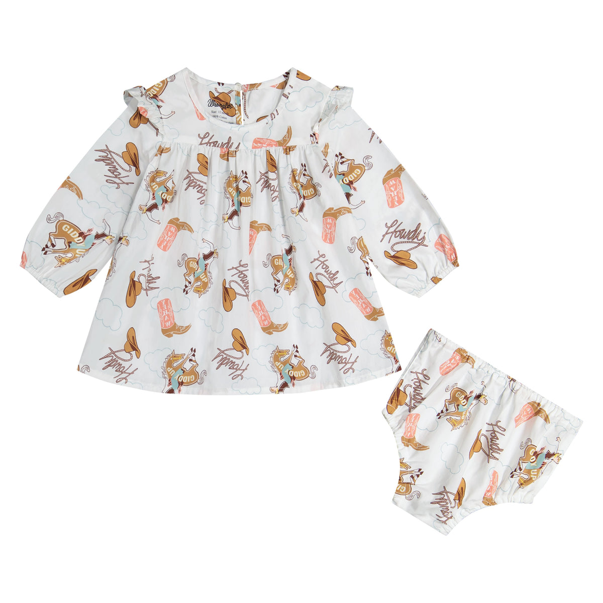 Wrangler Little Girl's Printed Ruffle Dress