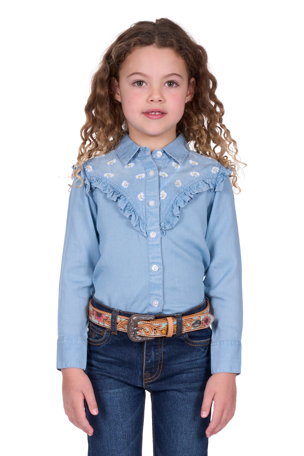 Pure Western Girl's Pheobe L/S Shirt