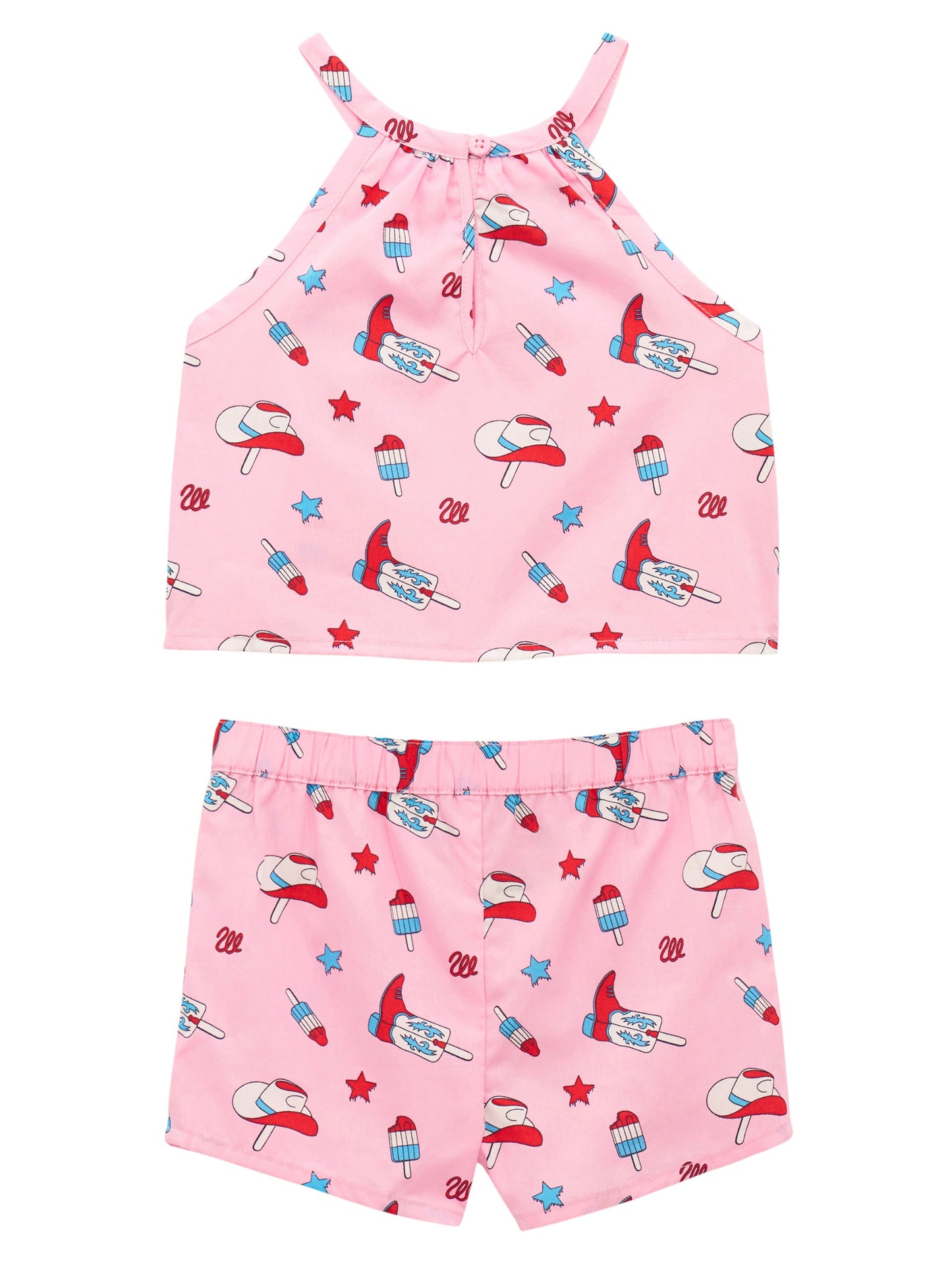 Wrangler Little Girl’s Western Print Shorts Set