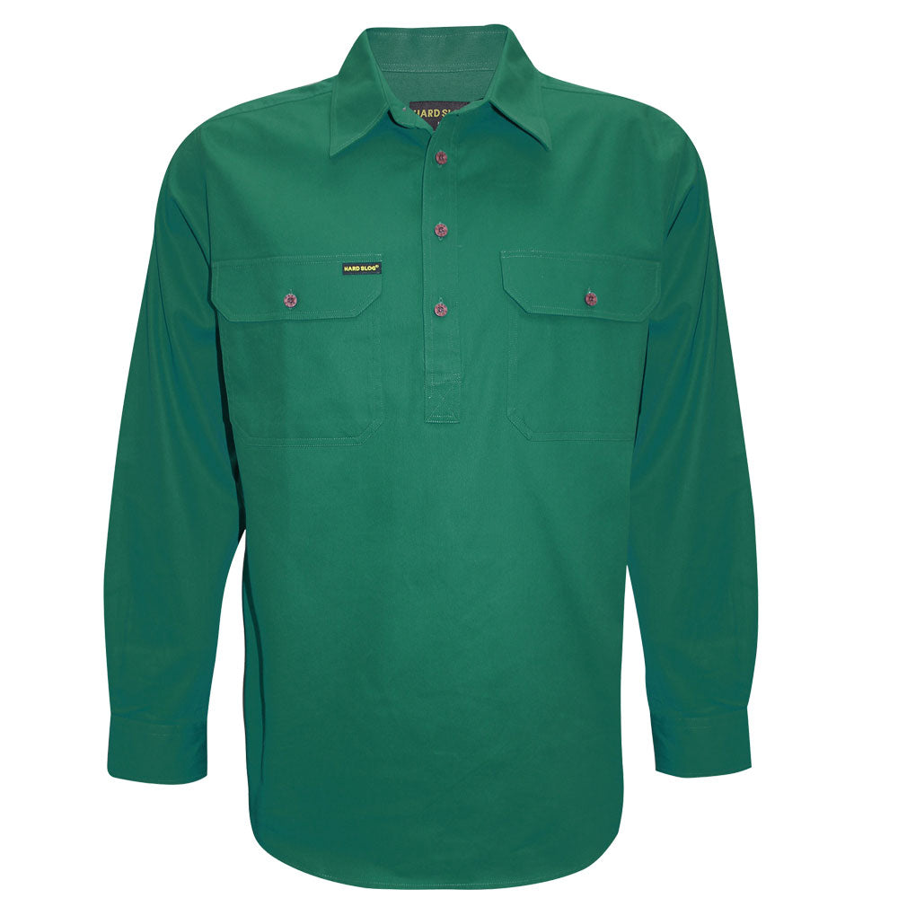 Hard Slog Men's Half Placket Shirt