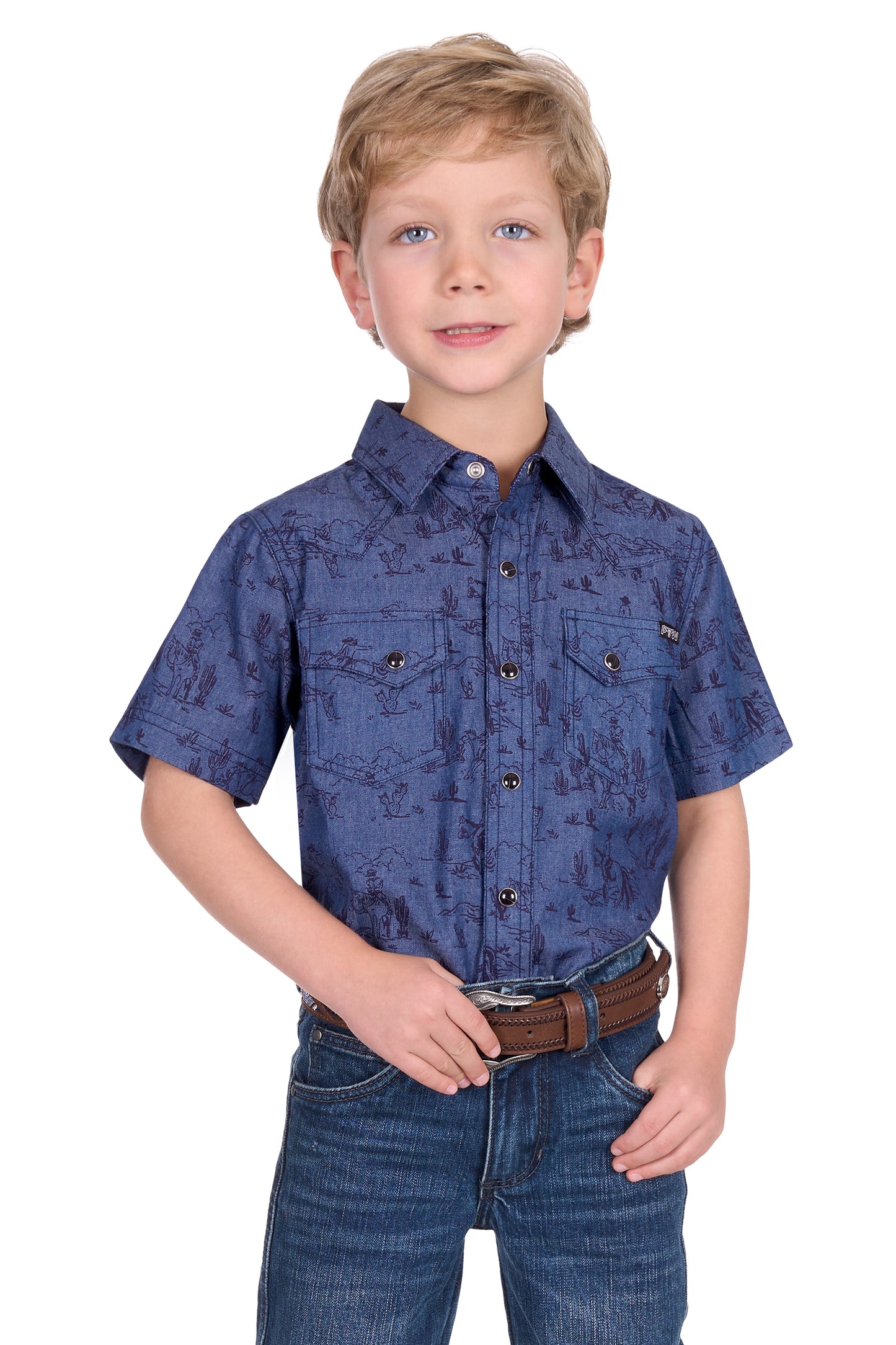 Pure Western Boy's Travis Ss Shirt