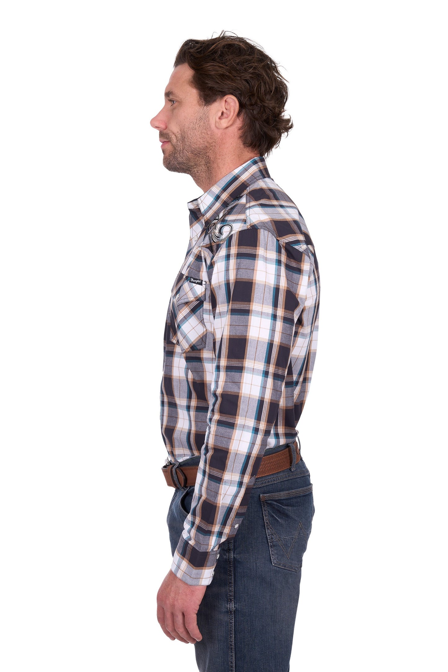 Wrangler Men's Ricky Embroidered L/S Shirt