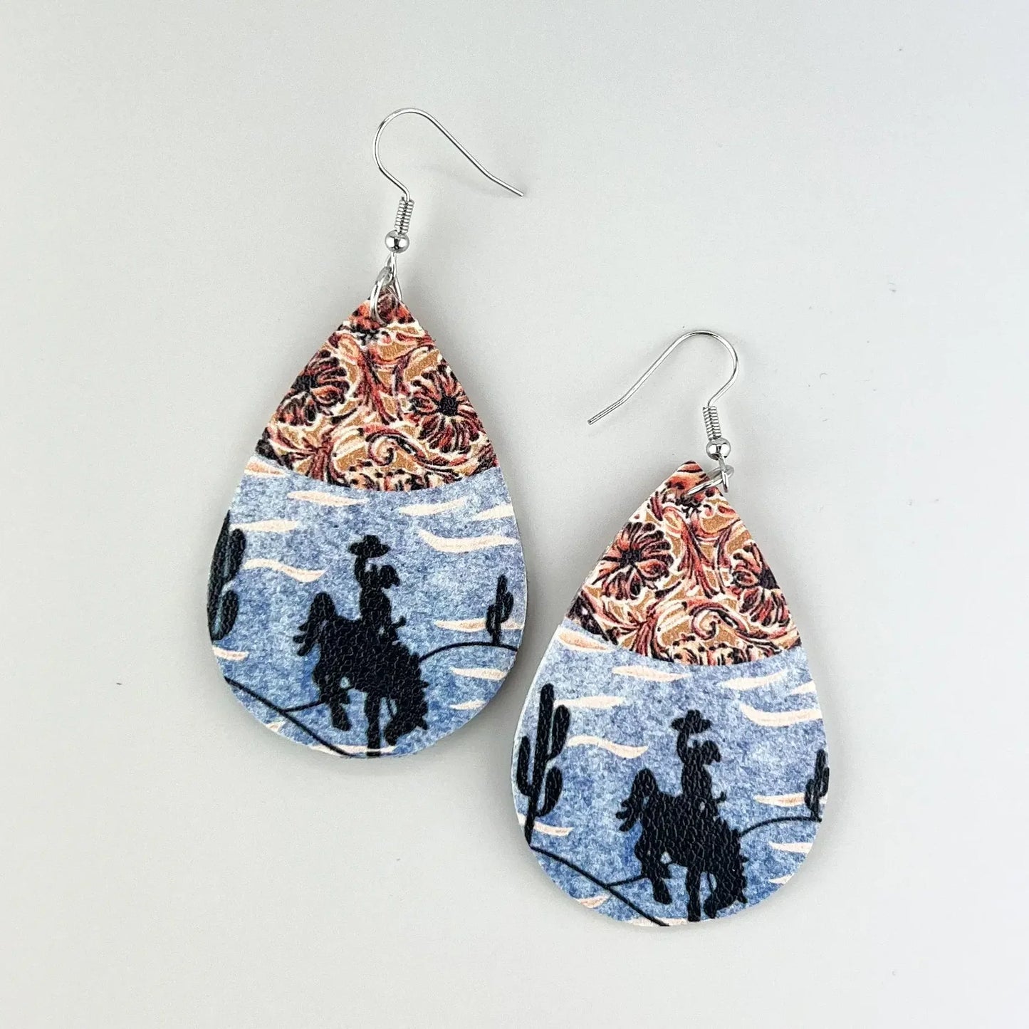Sunbaked Lizard Western Charm Leather Drops