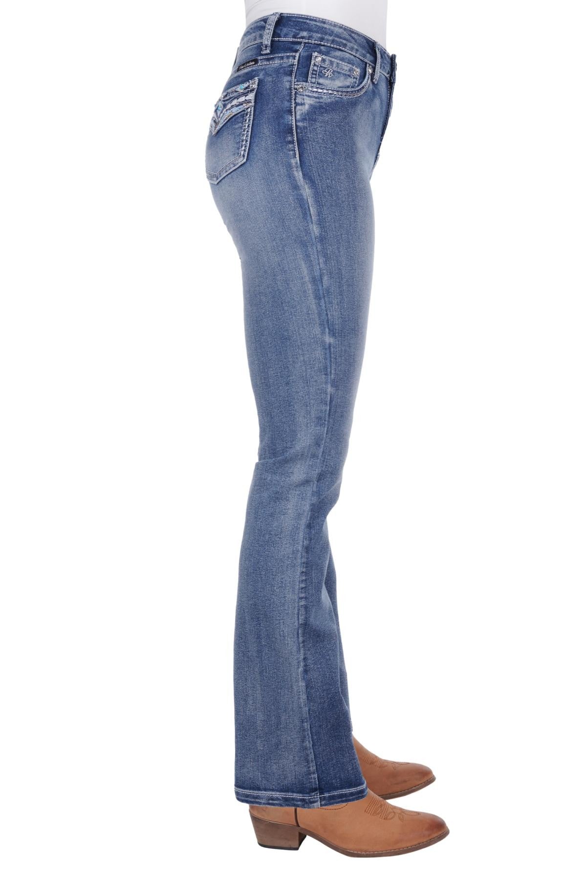 Pure Western Women's Jemma Hi Rise Bootcut Jean - 30L