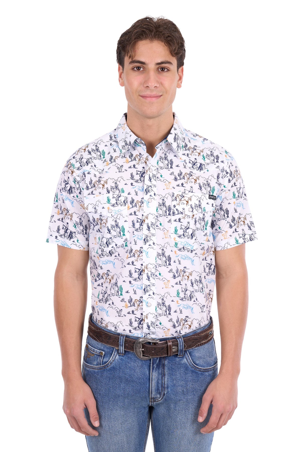 Pure Western Men’s Mike Print Western Ss Shirt
