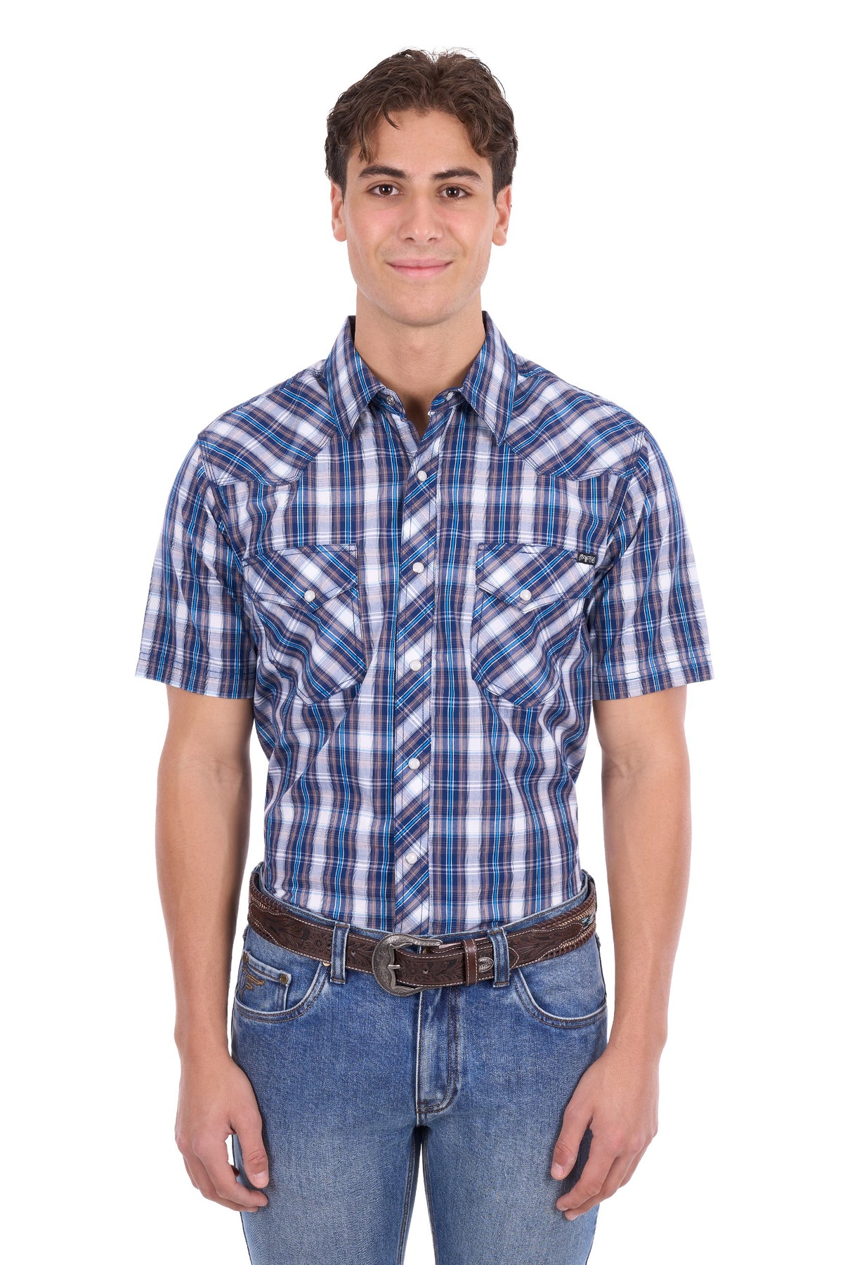 Pure Western Men’s Larry Check Western Ss Shirt