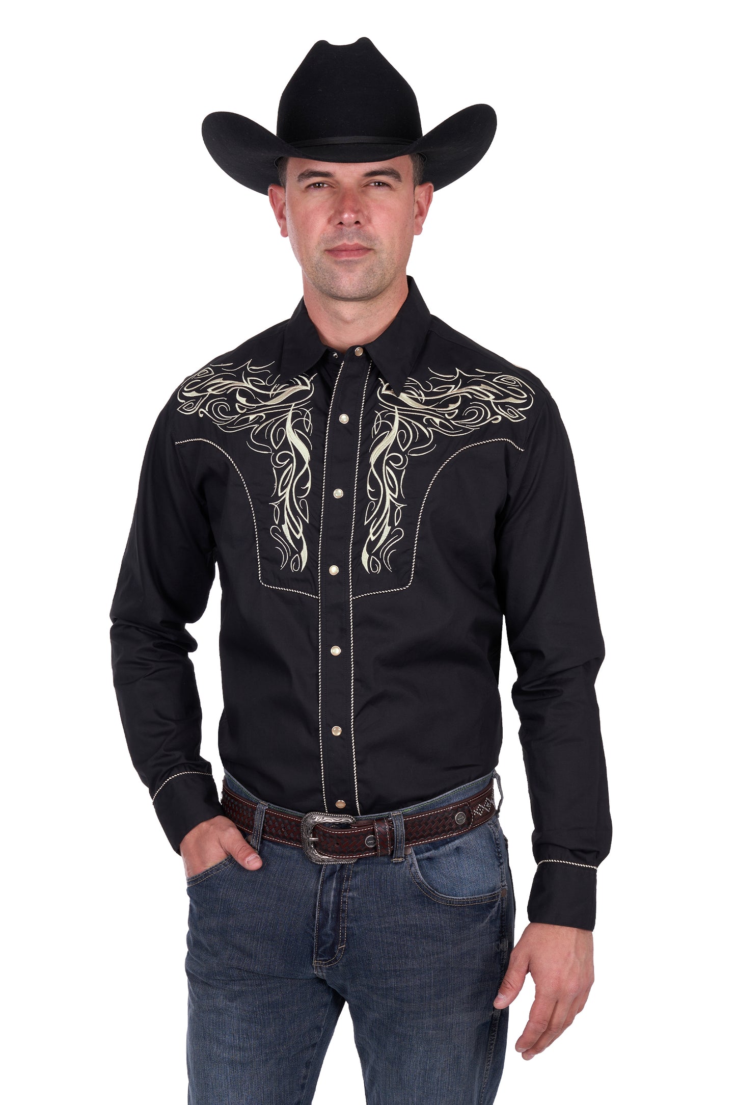 Wrangler Men's Carlos Embroidered L/S Shirt