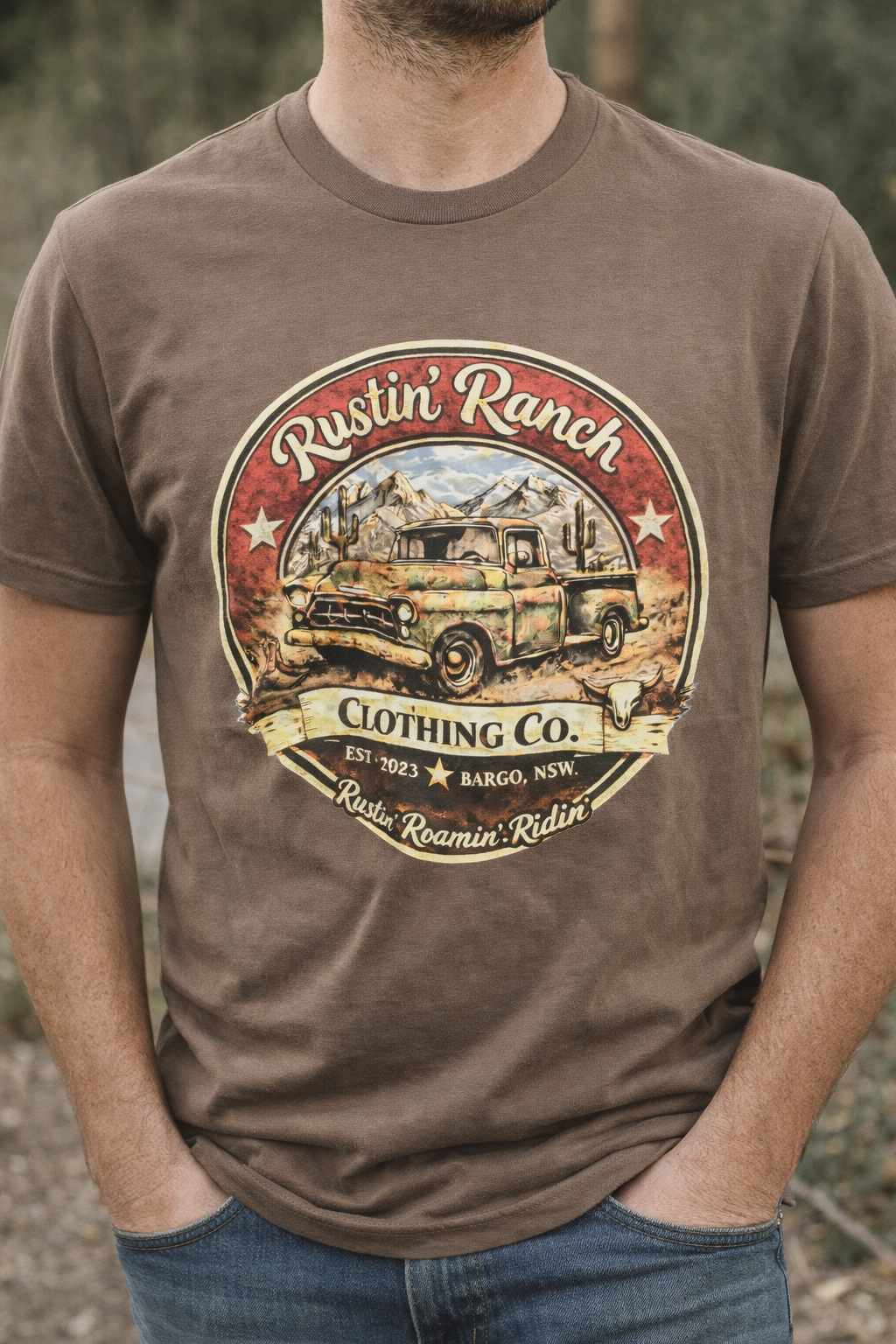 Rustin' Ranch Clothing Co. Unisex 'The Rustin' Roamin' Tee