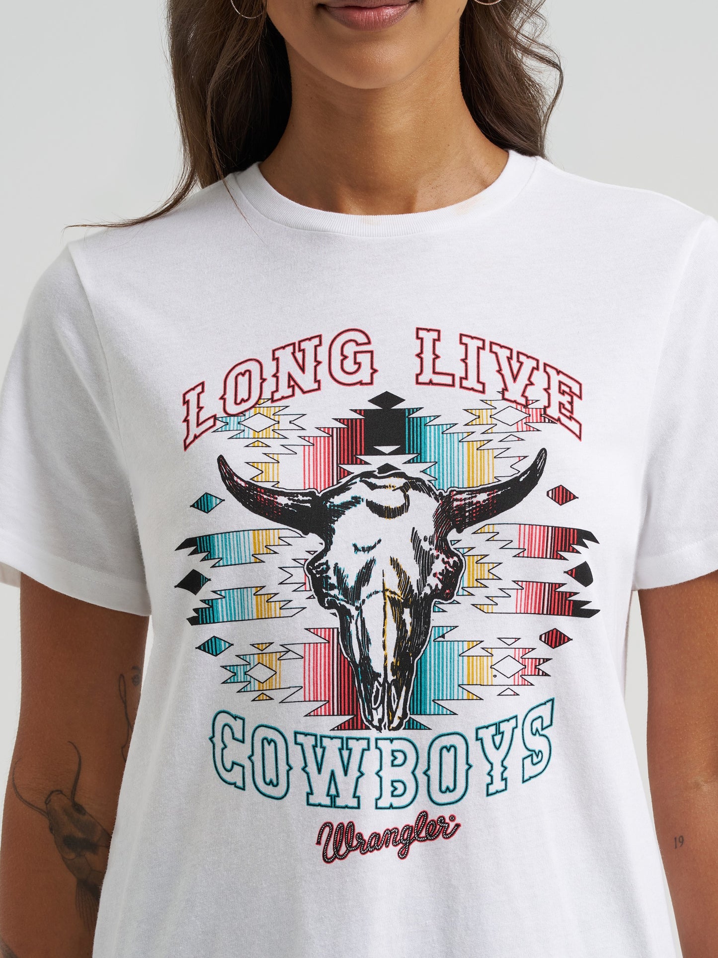 Wrangler Women's Long Live Cowboys Ss Tee