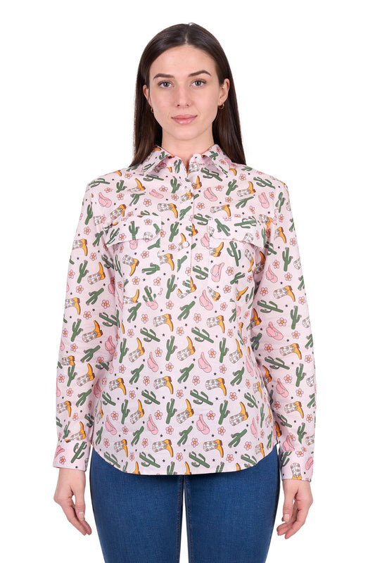 Hard Slog Women's Cleo 1/2 Placket L/S Shirt