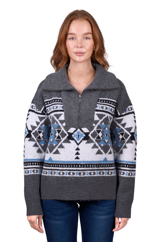 Wrangler Women's Angie 1/4 Zip Knitted Pullover