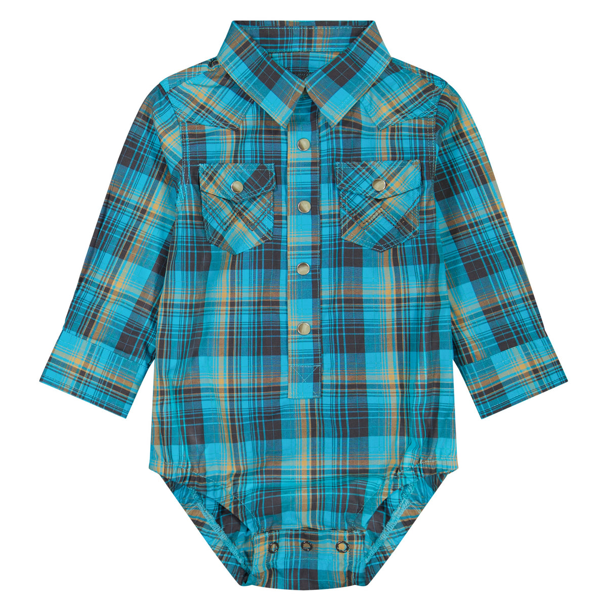 Wrangler Baby Boy's Long Sleeve Western Snap Bodysuit