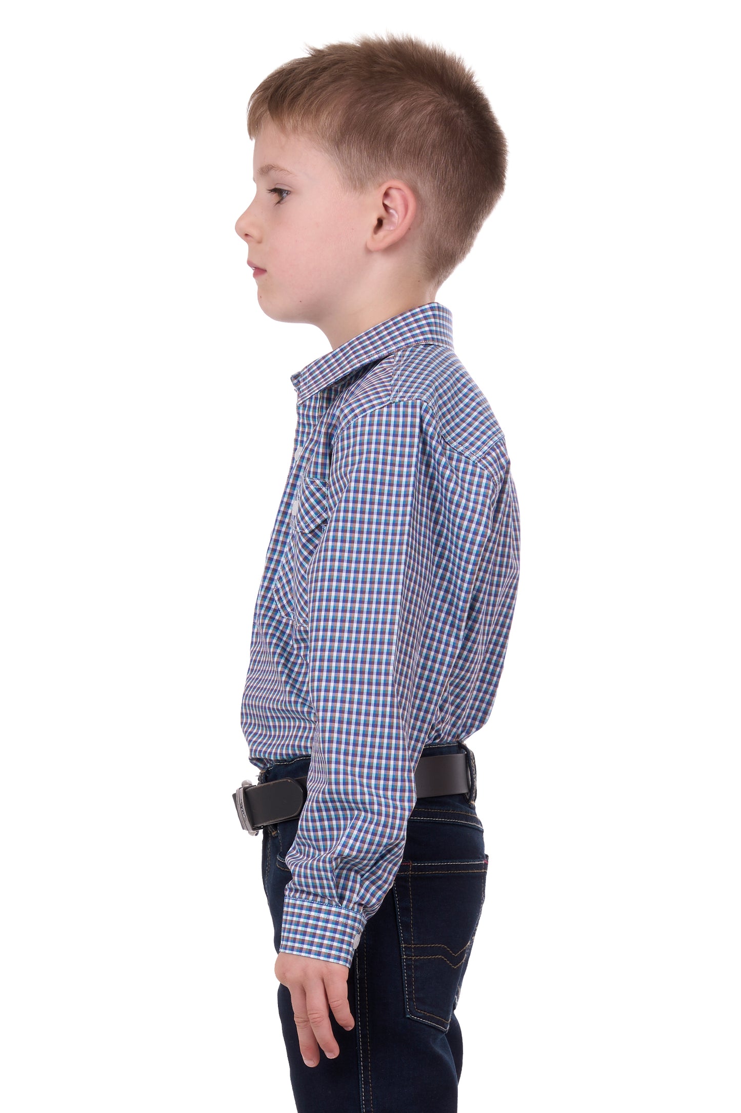 Hard Slog Kids Bobbie Half Placket L/S Shirt