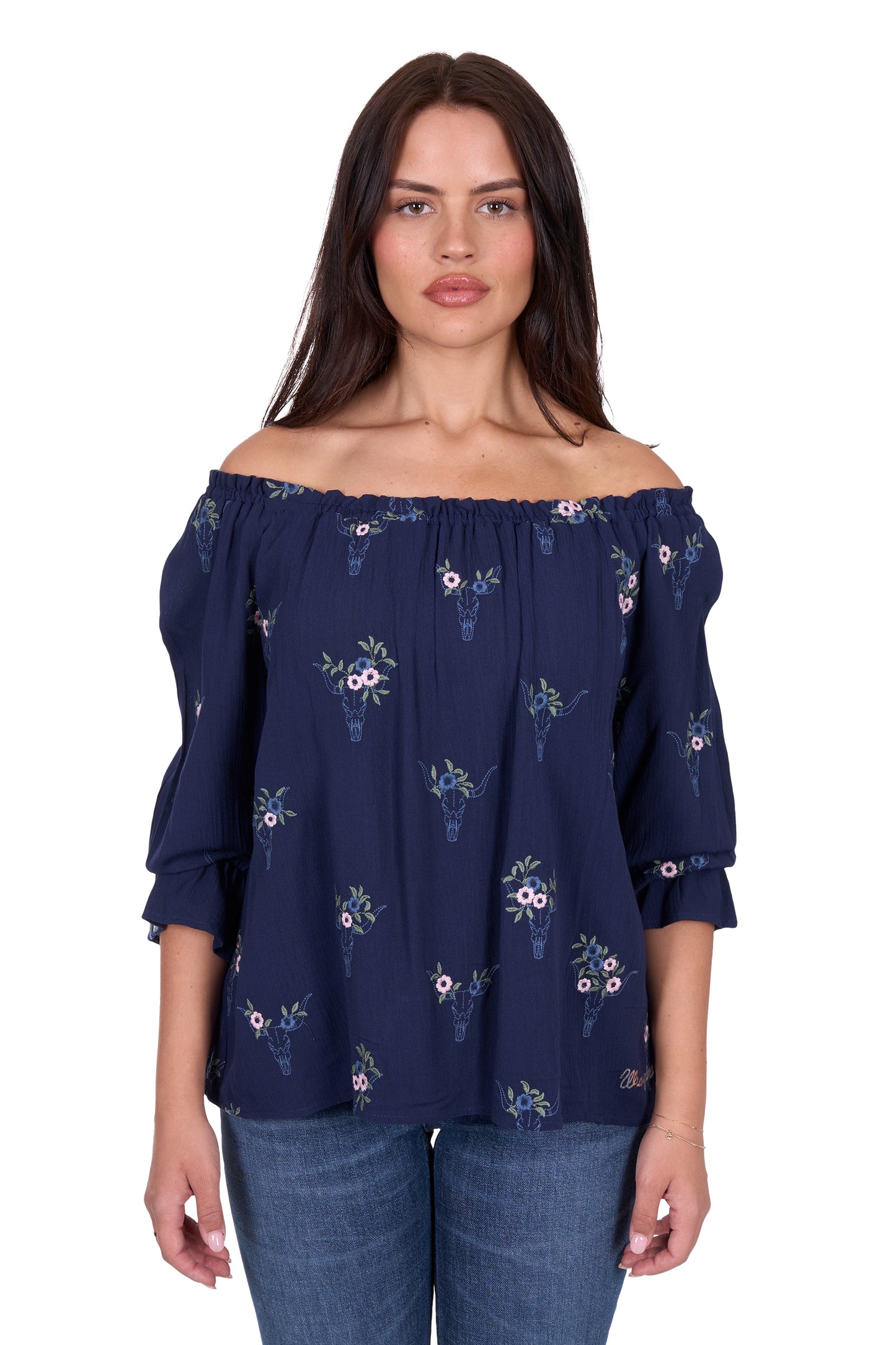 Wrangler Women's Camilla 3/4 Sleeve Blouse