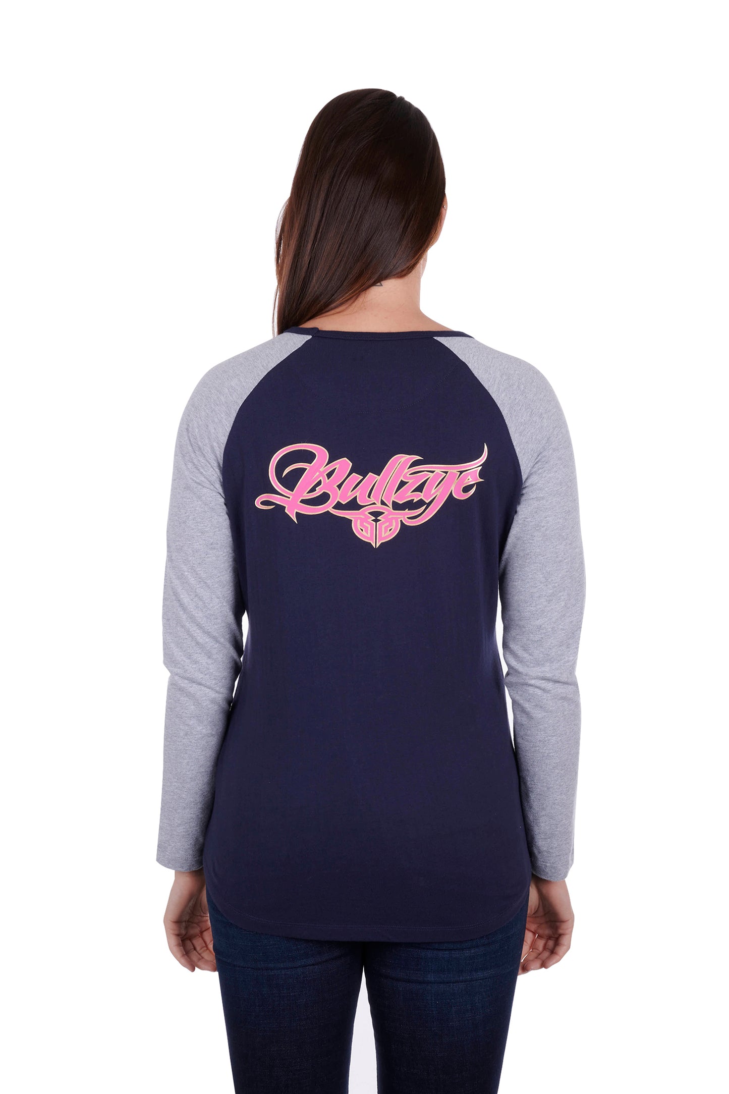Bullzye Women's Royal L/S Raglan Tee