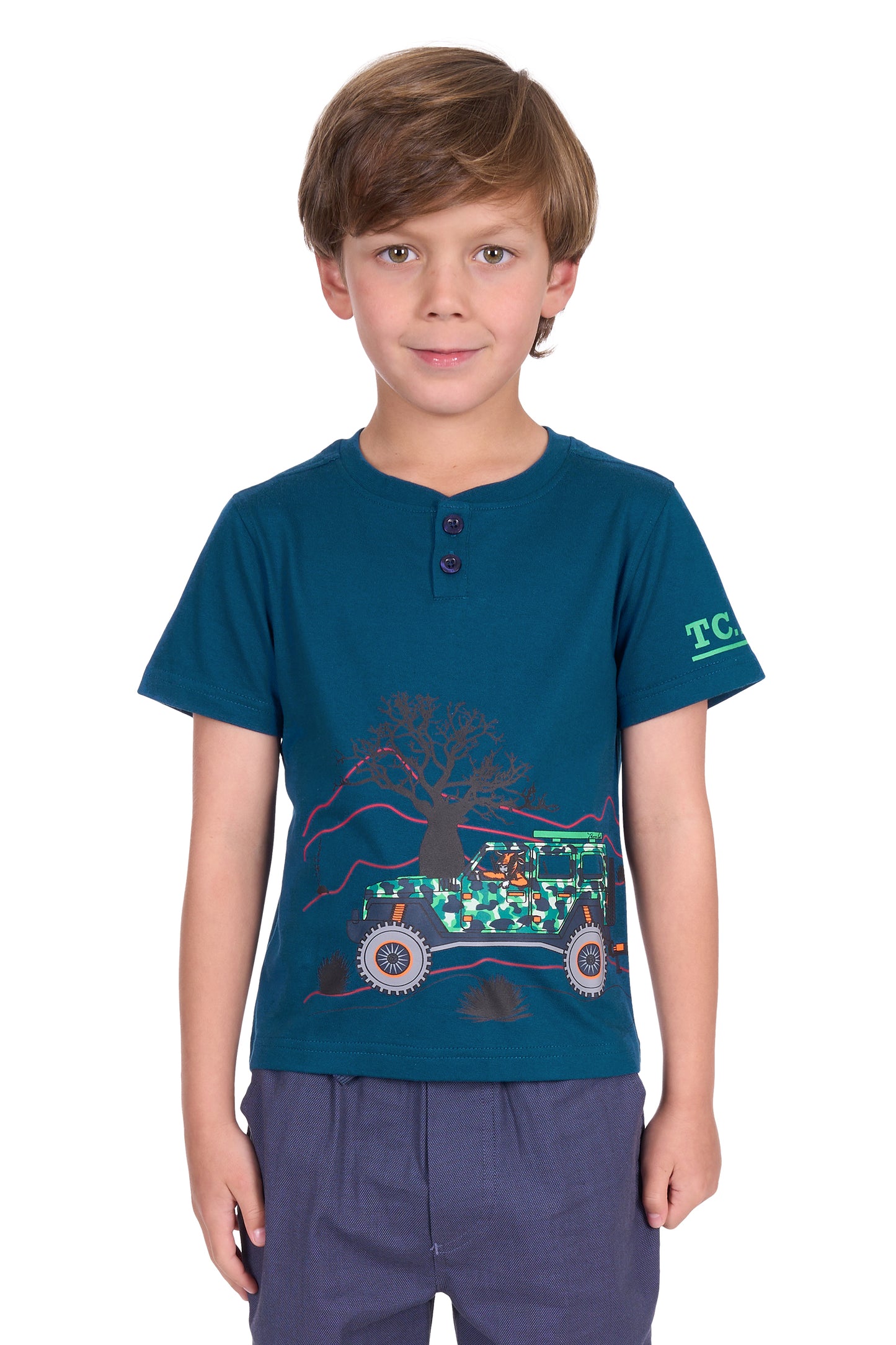 Thomas Cook Boy's Lucas Ss Henley Tee