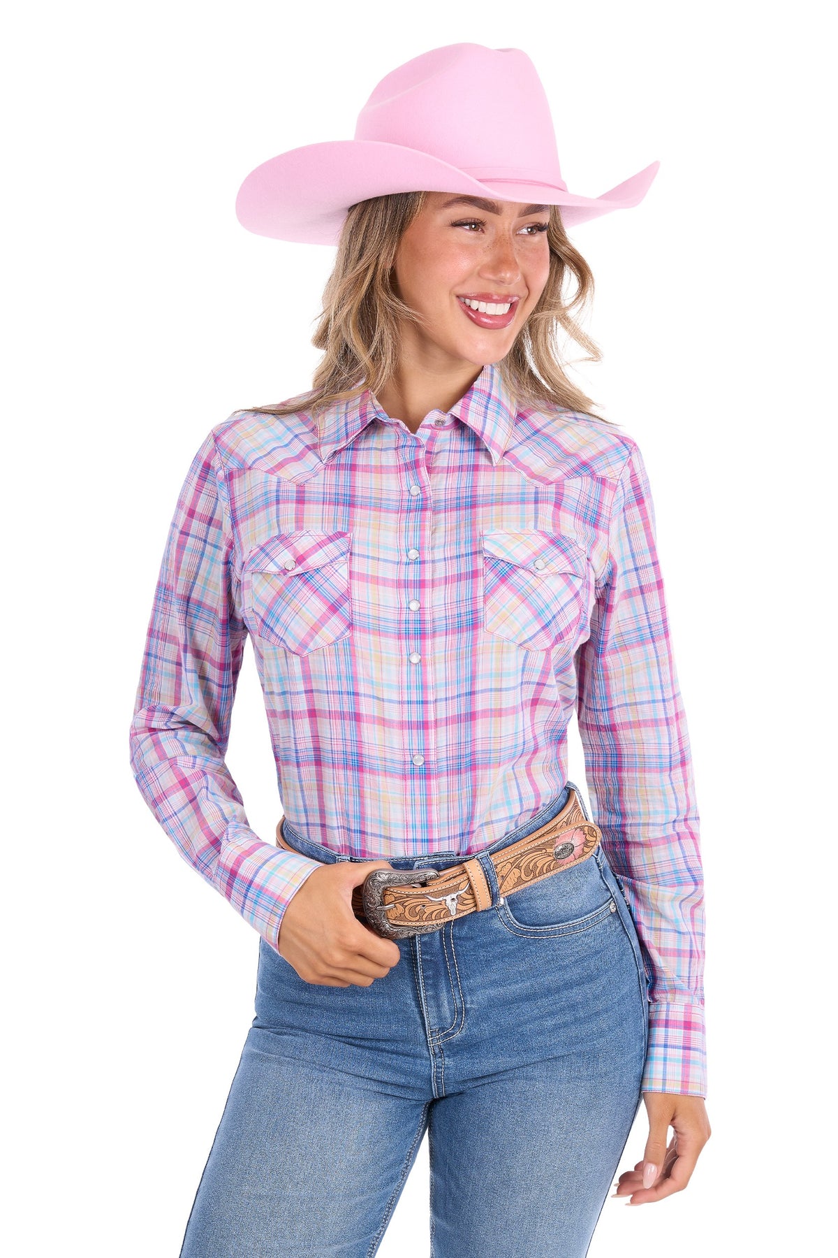 Pure Western Women’s Kari Check L/S Shirt