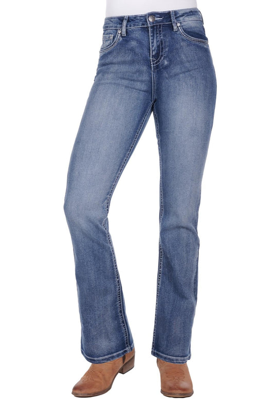 Pure Western Women's Jemma Hi Rise Bootcut Jean - 30L