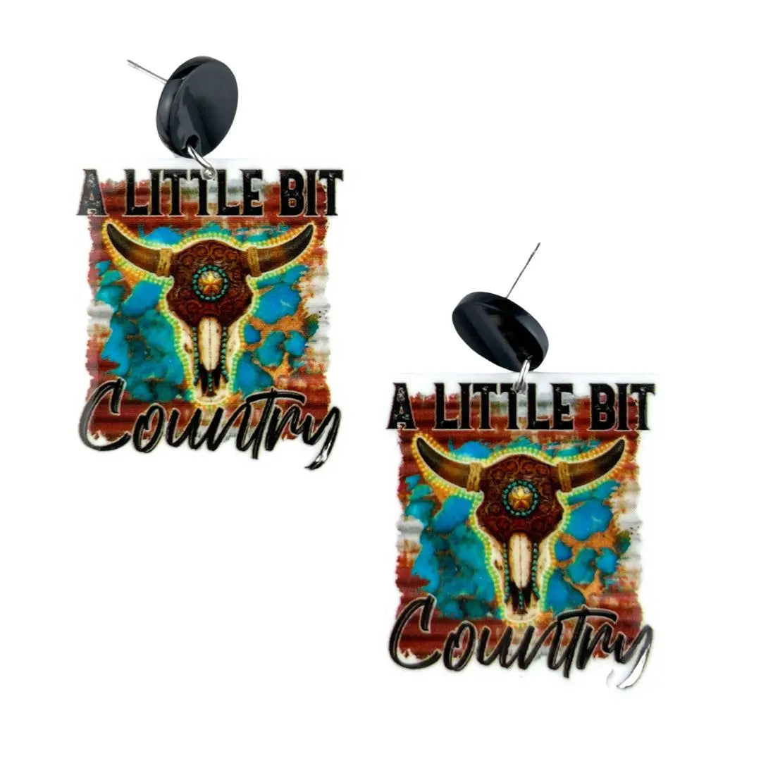 Sunbaked Lizard Country Charm Drop Studs