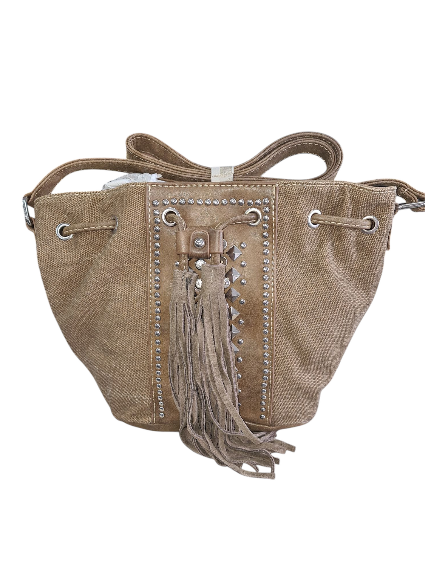 Montana West Tassel Bucket Bag