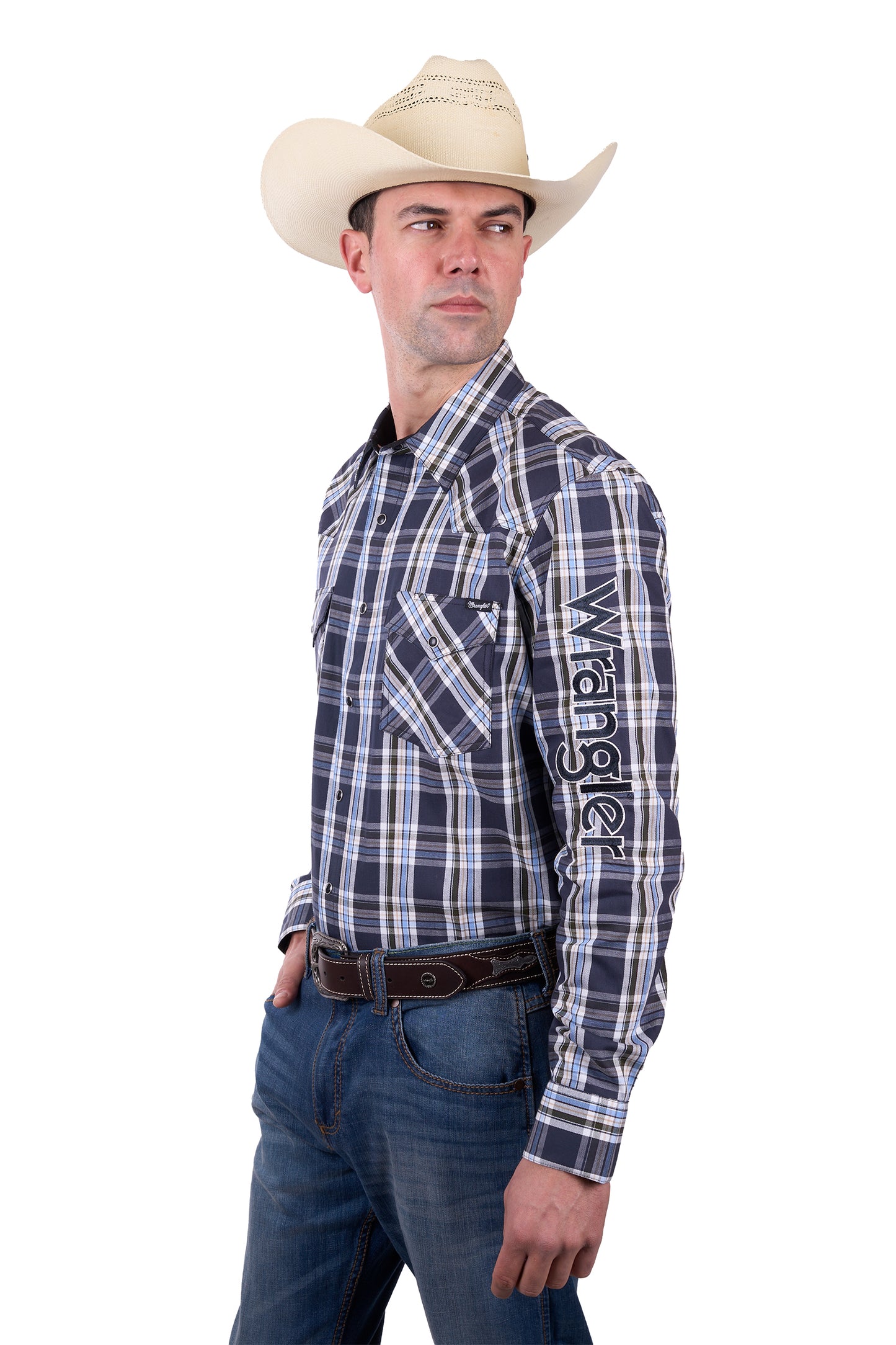 Wrangler Men's Finn Logo L/S Shirt