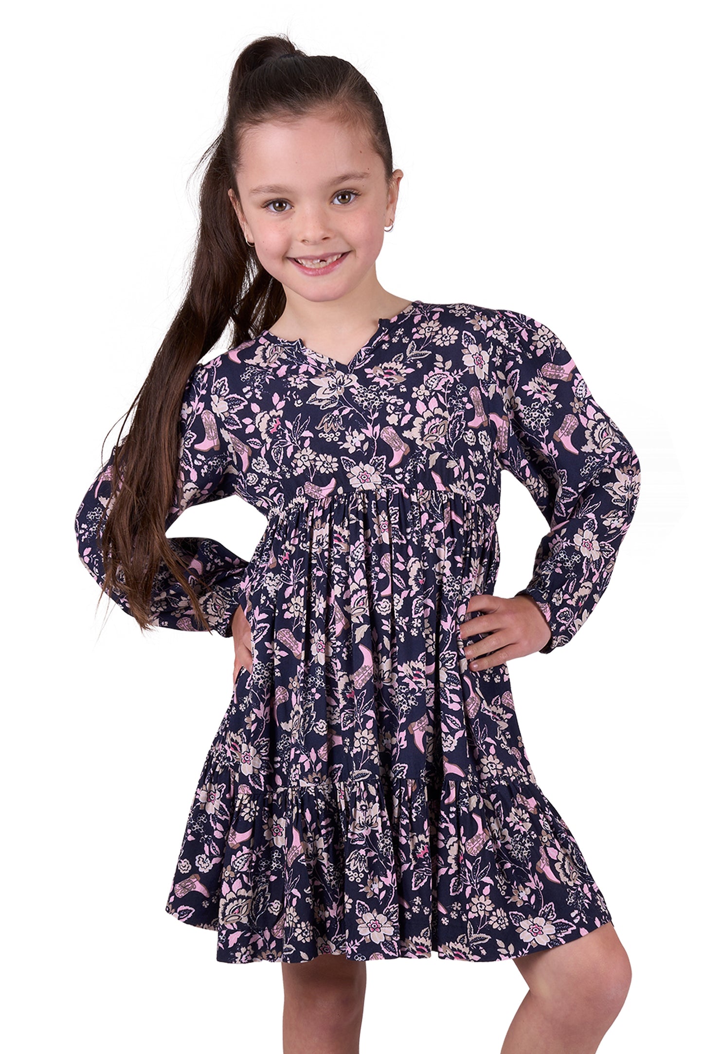 Pure Western Girls Gretel L/S Dress