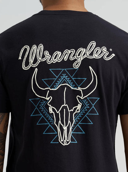 Wrangler Men's Steer Black Ss Tee