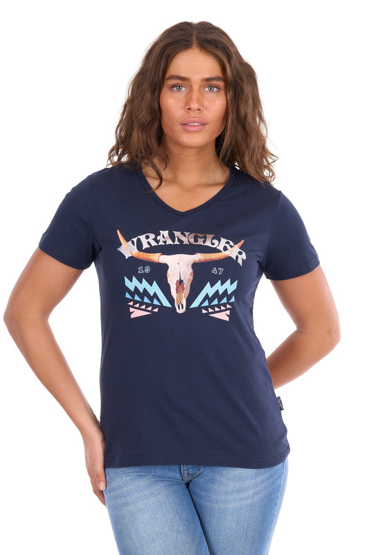 Wrangler Women’s Lana V-Neck Ss Tee