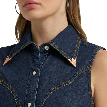 Wrangler x Lainey Wilson Women's Flame Sleeveless Denim Shirt