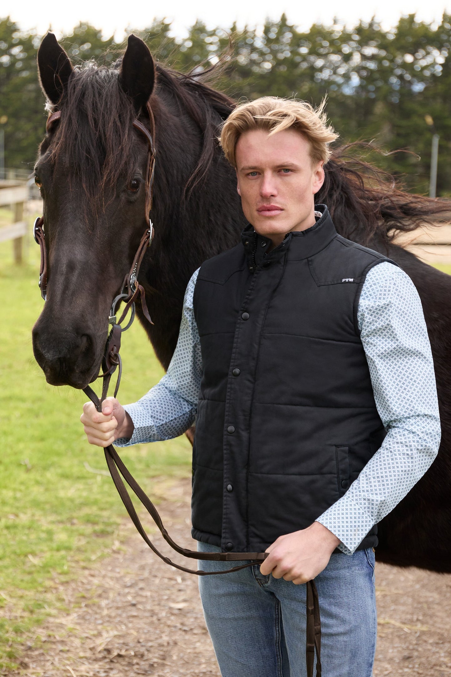 Pure Western Men's Trevor Reversible Vest