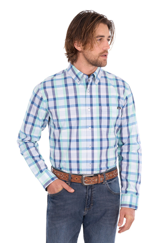 Wrangler Men’s Dale Check 1-Pocket Button Down L/S Shirt