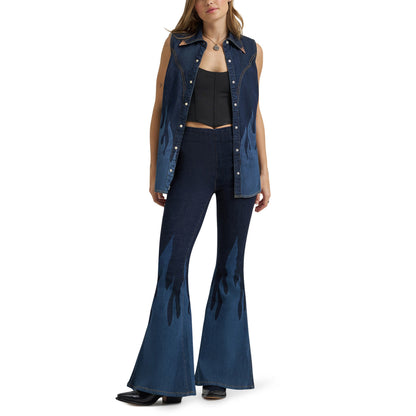 Wrangler x Lainey Wilson Women's Flame Pull On Bell Bottom Jeans