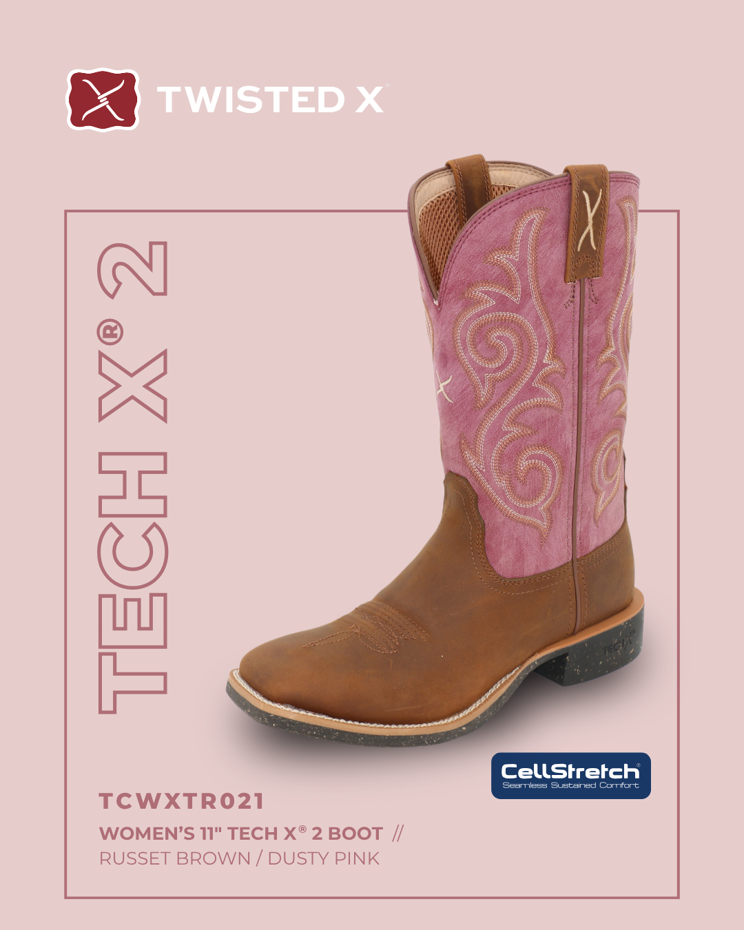 Twisted X Women's 11" Tech X2 Boot