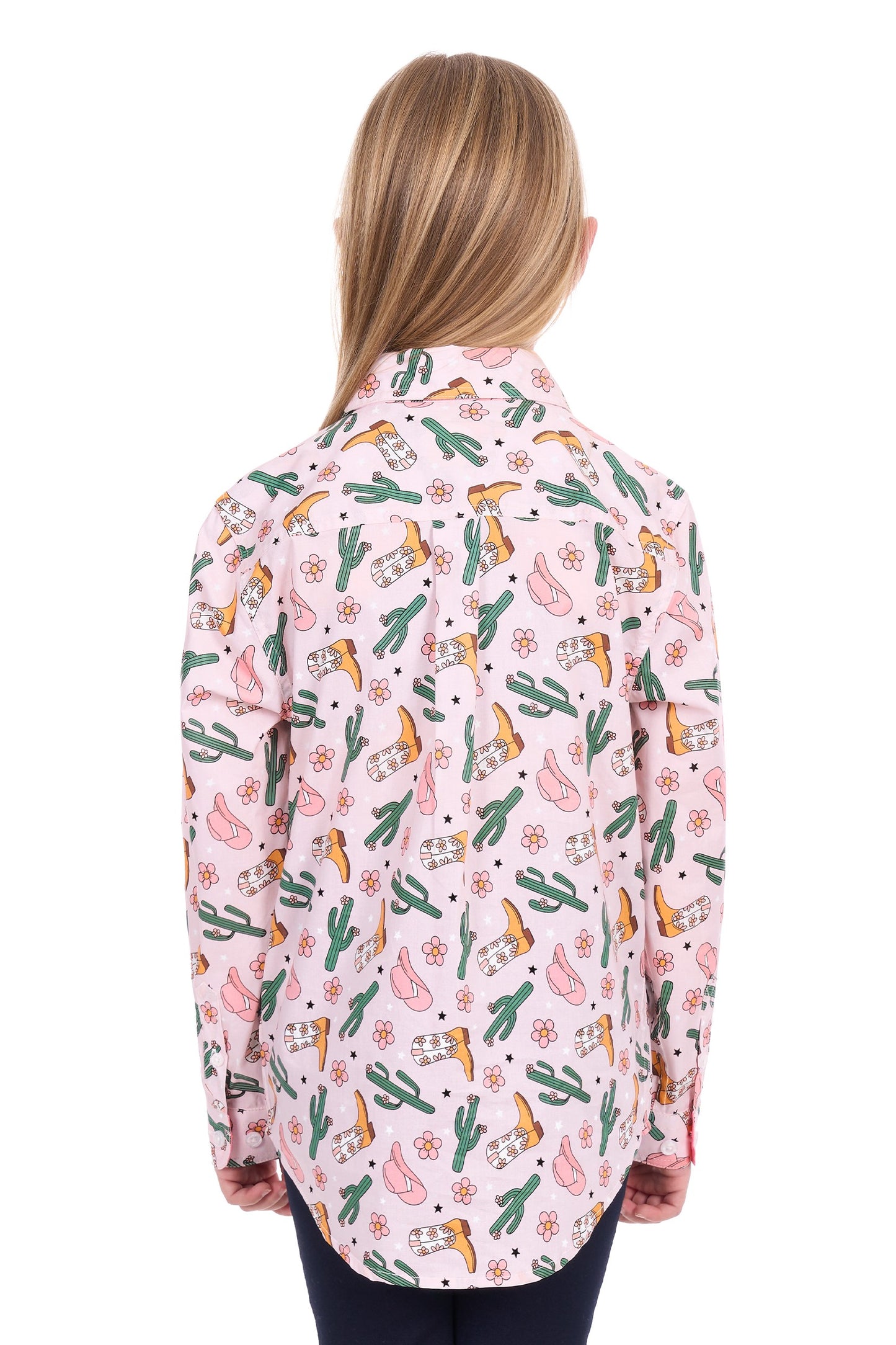 Hard Slog Girls Cleo 1/2 Placket L/S Shirt