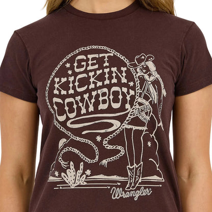 Wrangler Women's Get Kickin' Cowboy Tee