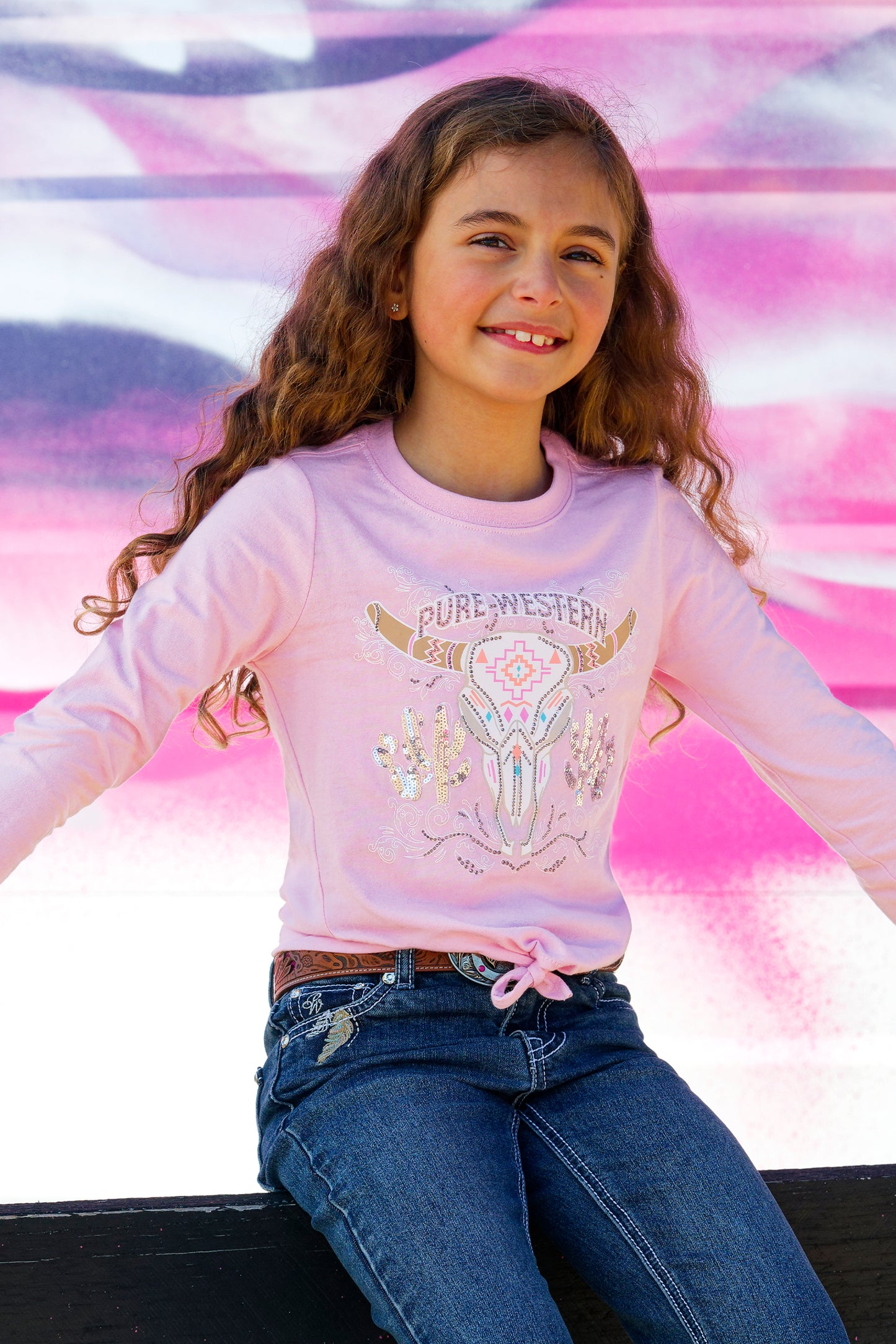 Pure Western Girls Polly L/S Tee