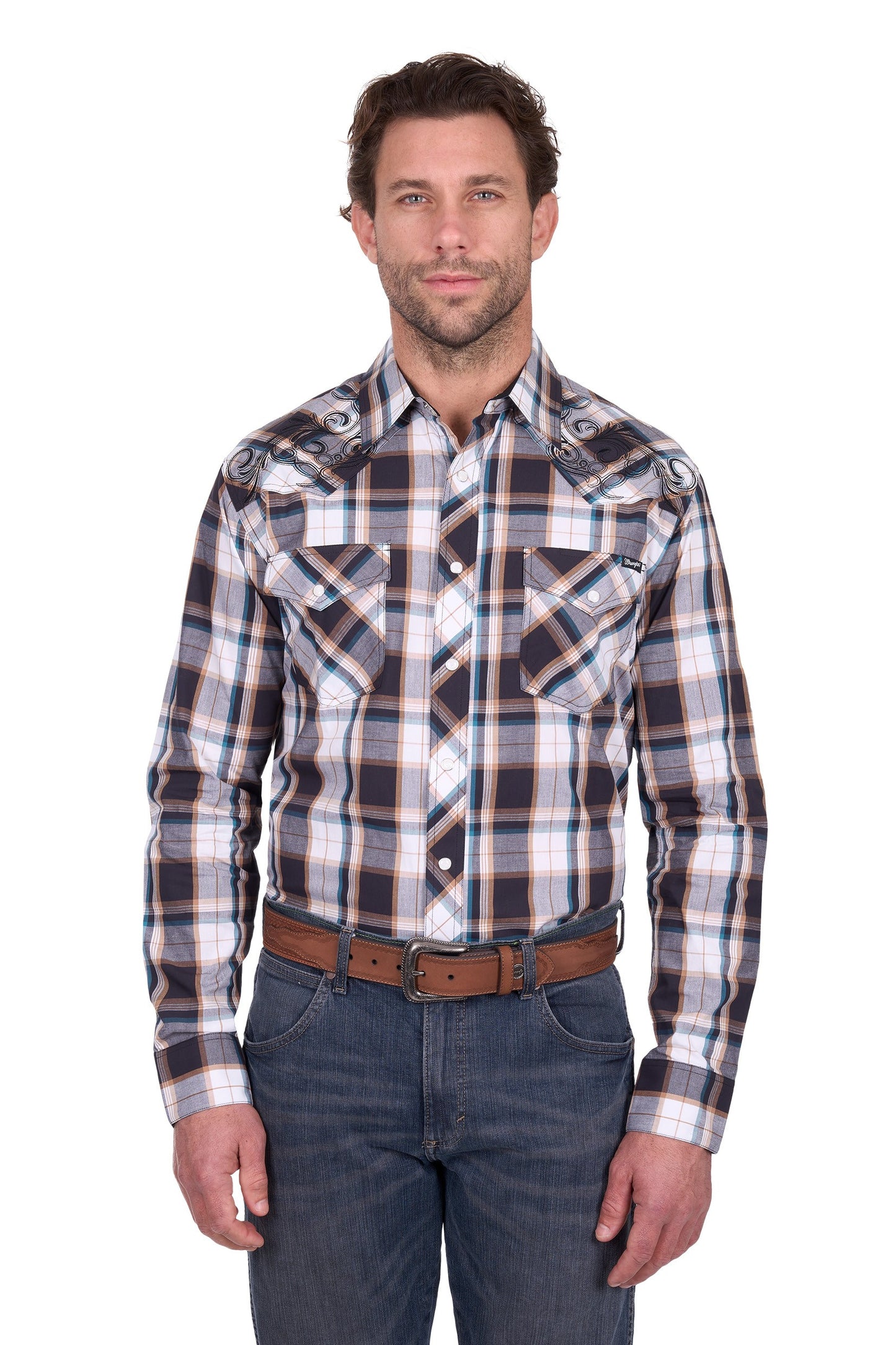 Wrangler Men's Ricky Embroidered L/S Shirt