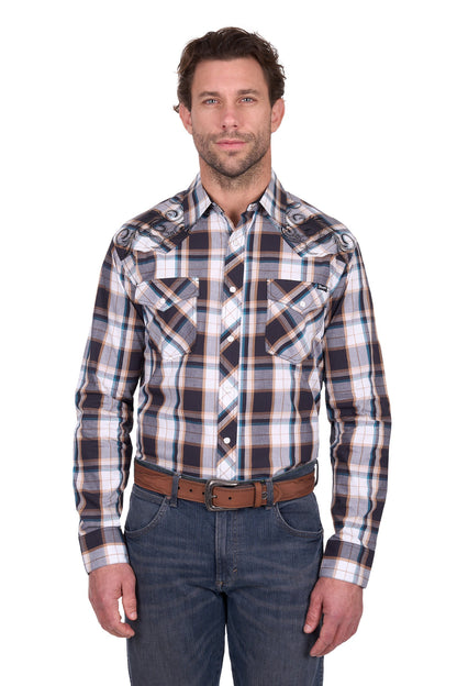 Wrangler Men's Ricky Embroidered L/S Shirt