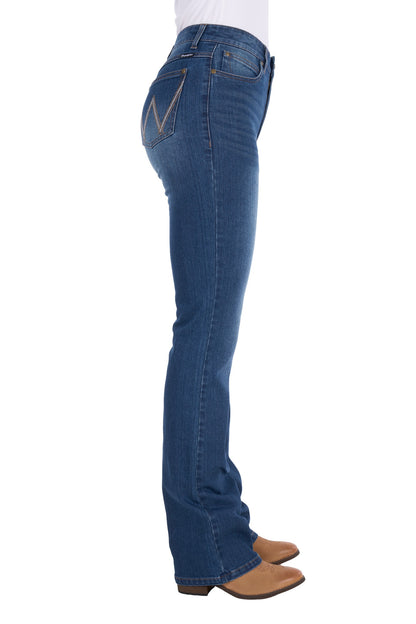 Wrangler Women's Etta High Rise Boot Cut Jean - Bailey - 34L