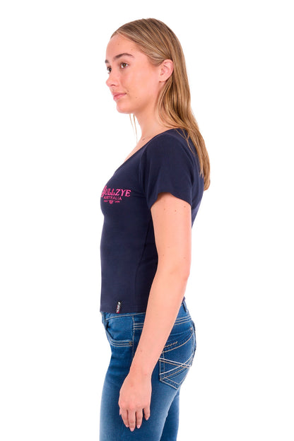 Bullzye Women’s Freda Rib Henley Tee